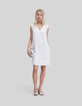 Vestido blanco roto reciclado collar detrás mujer-1