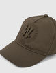 Gorra caqui oscuro bordado relieve niño -4