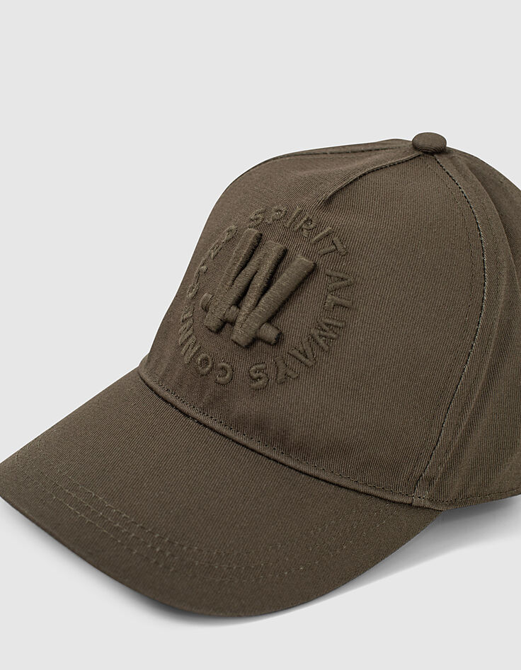 Gorra caqui oscuro bordado relieve niño -4