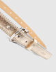 Girls&rsquo; gold belt with star openwork and microbeads-6