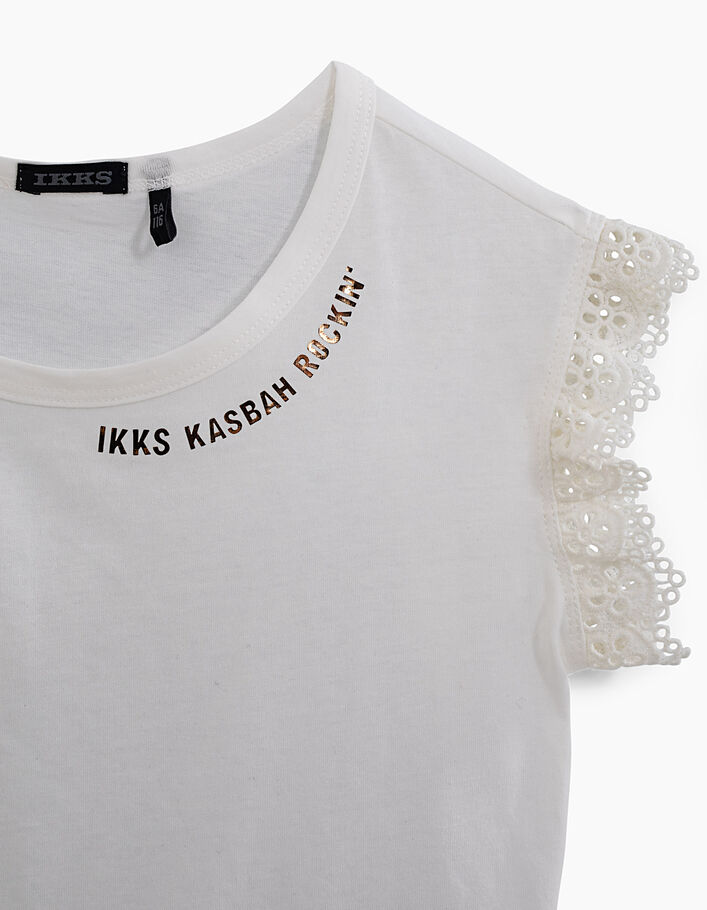 Conjunto vestido peto vaquero y camiseta blanca niña - IKKS