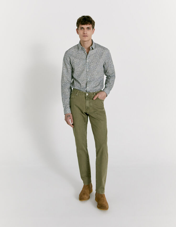 Men’s faded khaki SLIM jeans-2