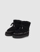 Women’s black INUIKII x IKKS suede fleece-lined boots-2