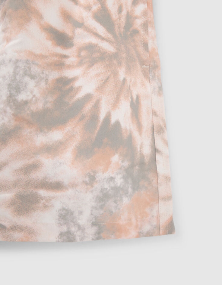 Kaki zwemshort tie and dye print jongens-4