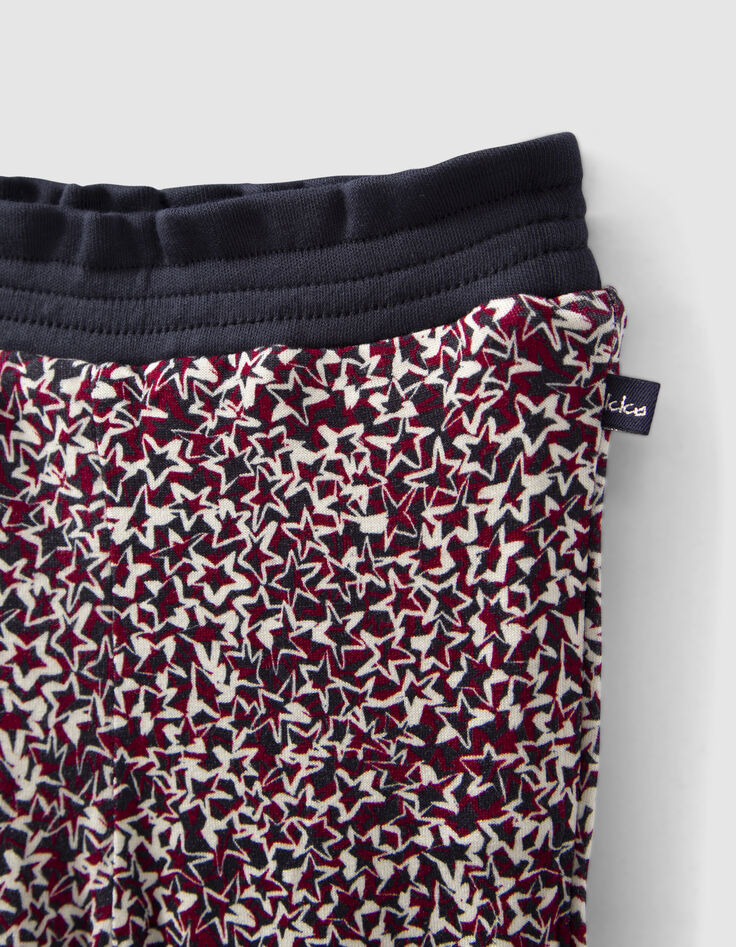 Jogging réversible imprimé étoiles et marine bébé fille-8
