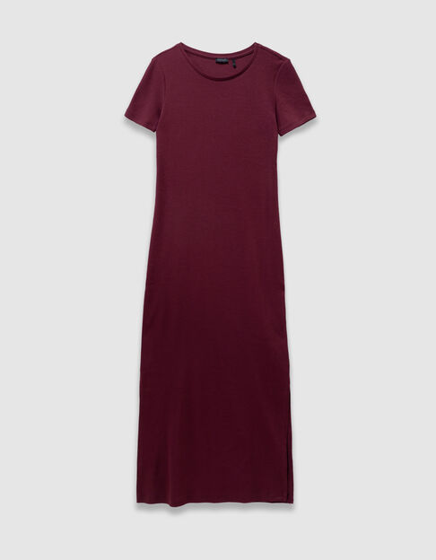 Vestido camiseta largo burdeos ni&ntilde;a - IKKS