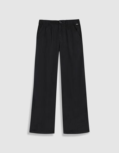 Black wide-leg pants for girl - IKKS