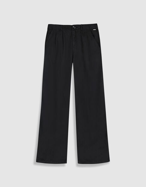Black wide-leg pants for girl - IKKS