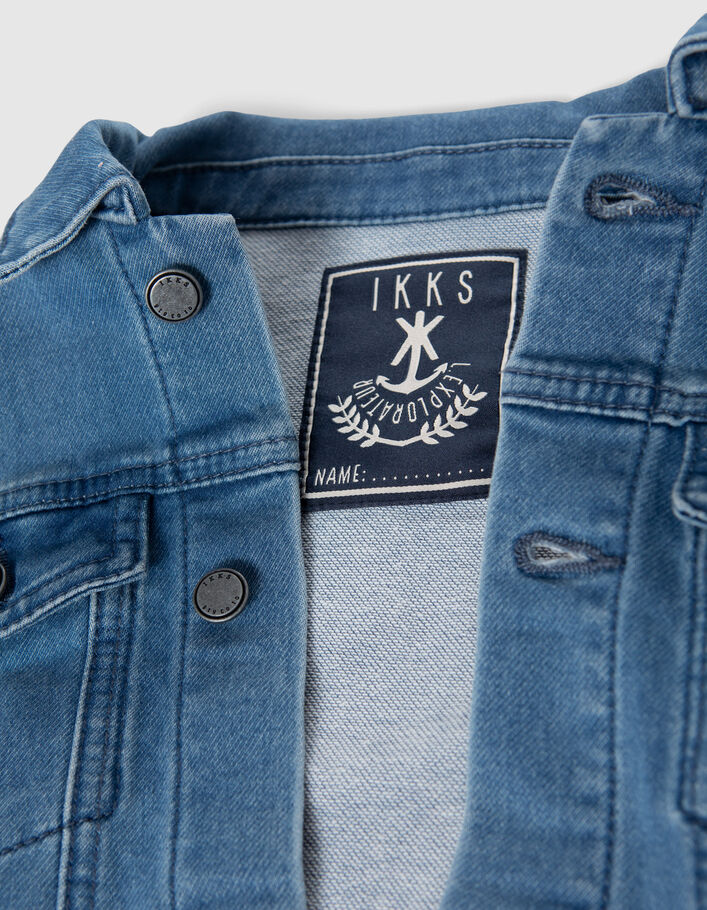 Boys' blue waterless denim jacket - IKKS