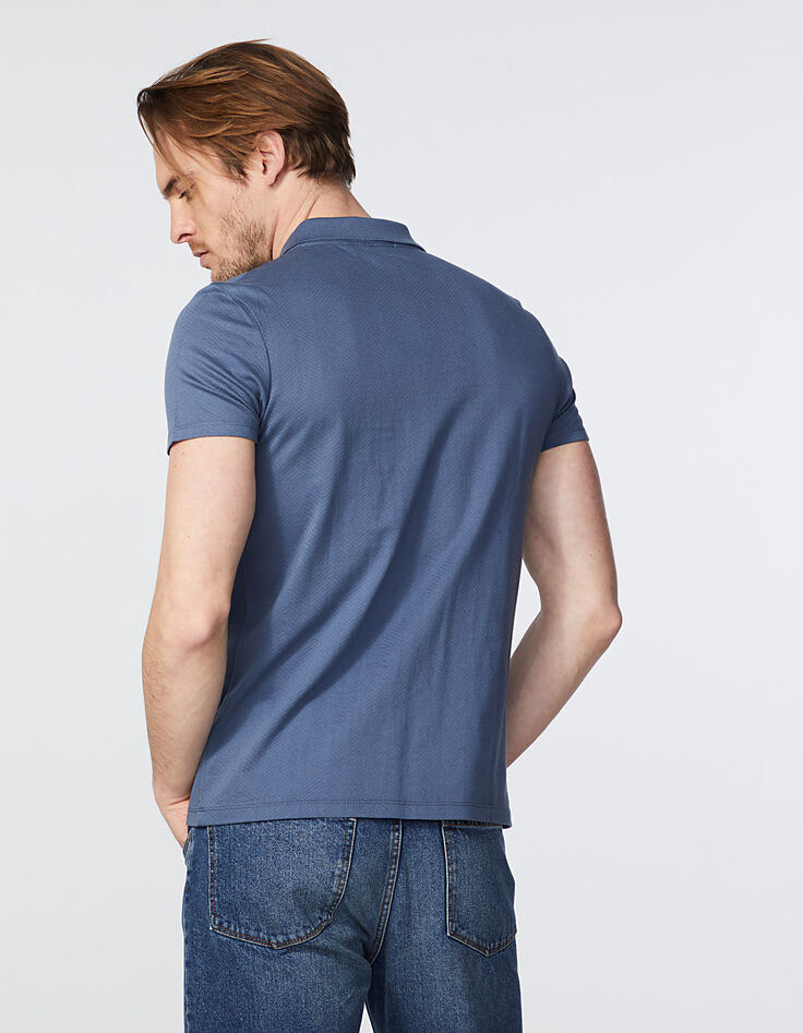 Polo stone jacquard chevrons Homme-3