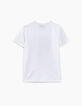 Boys' optical white leopard graphic T-shirt -3