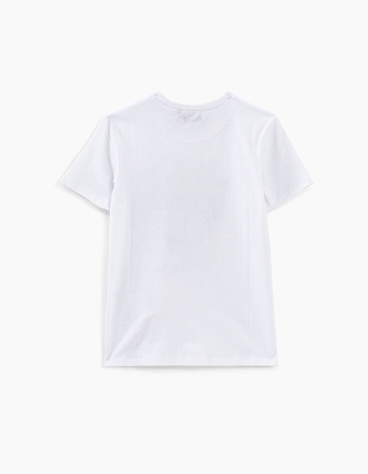 Boys' optical white leopard graphic T-shirt -3