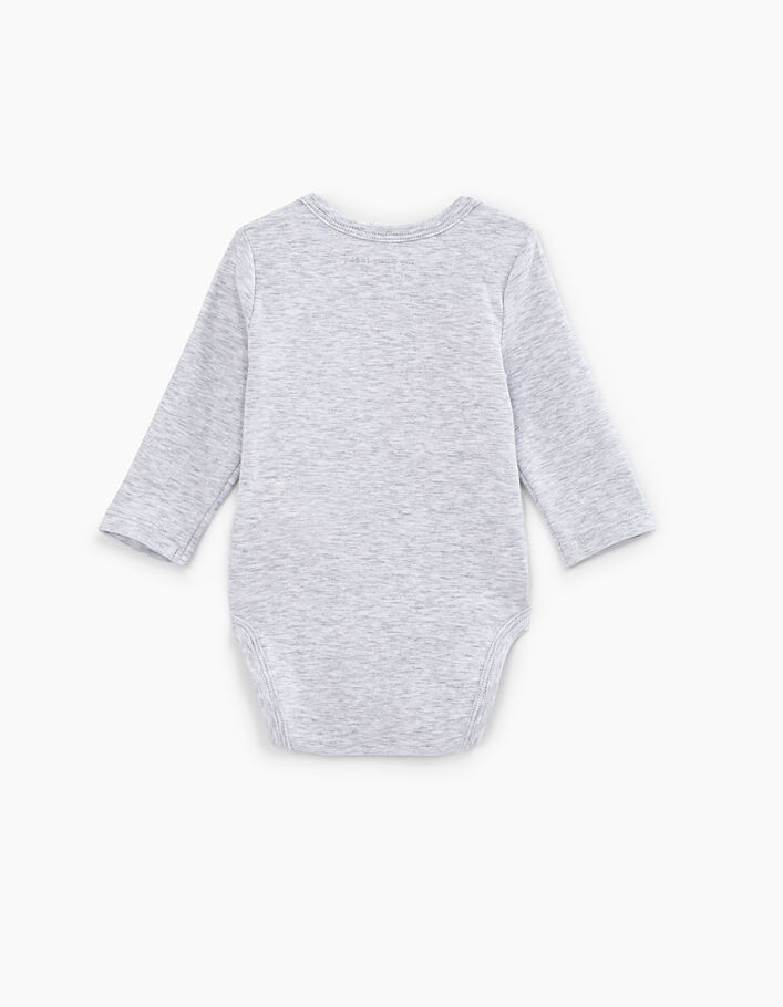 Baby’s putty organic cotton bodysuit to personalise - IKKS