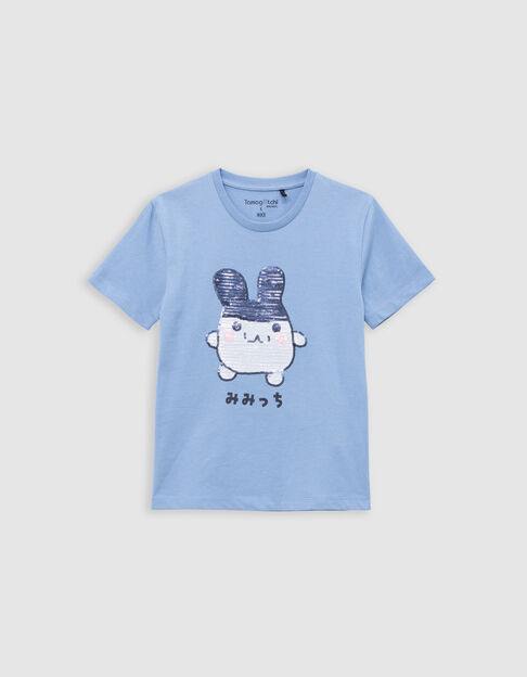T-shirt bleu bio sequins TAMAGOTCHI x IKKS garçon - IKKS