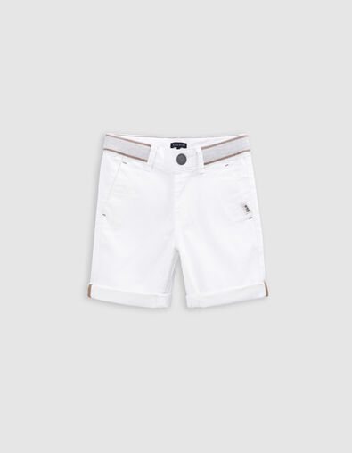 Bermudas blancas cinturón contraste niño - IKKS