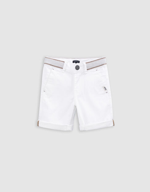 Bermudas blancas cinturón contraste niño - IKKS