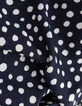 Blouse fluide marine motif pois manches ballon Femme-6