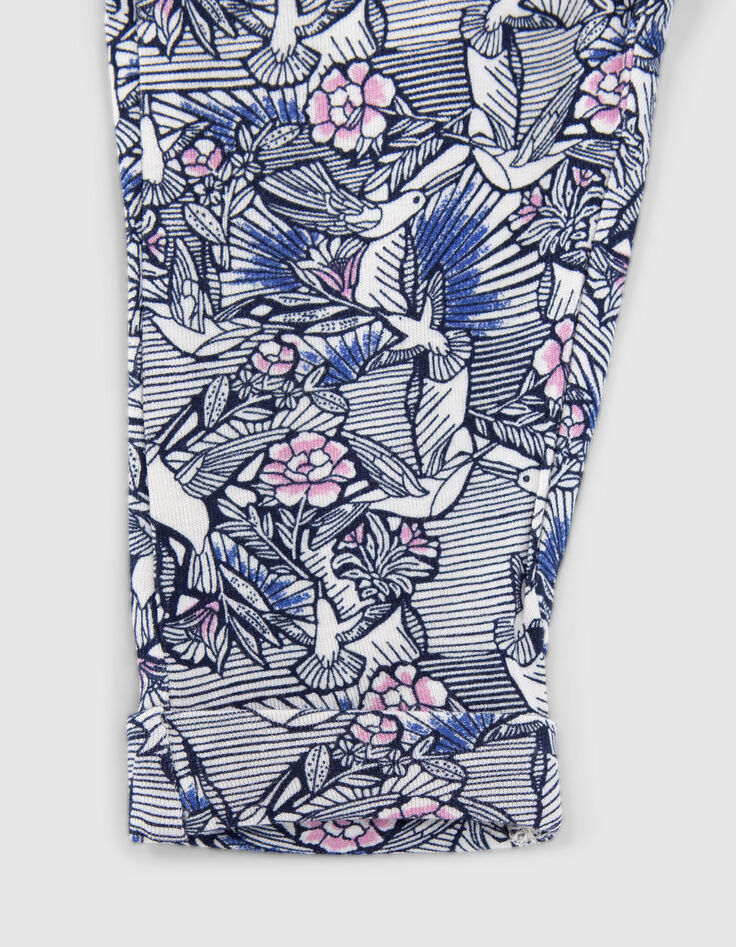 Baby girls' ecru wax hummingbird print harem pants-5