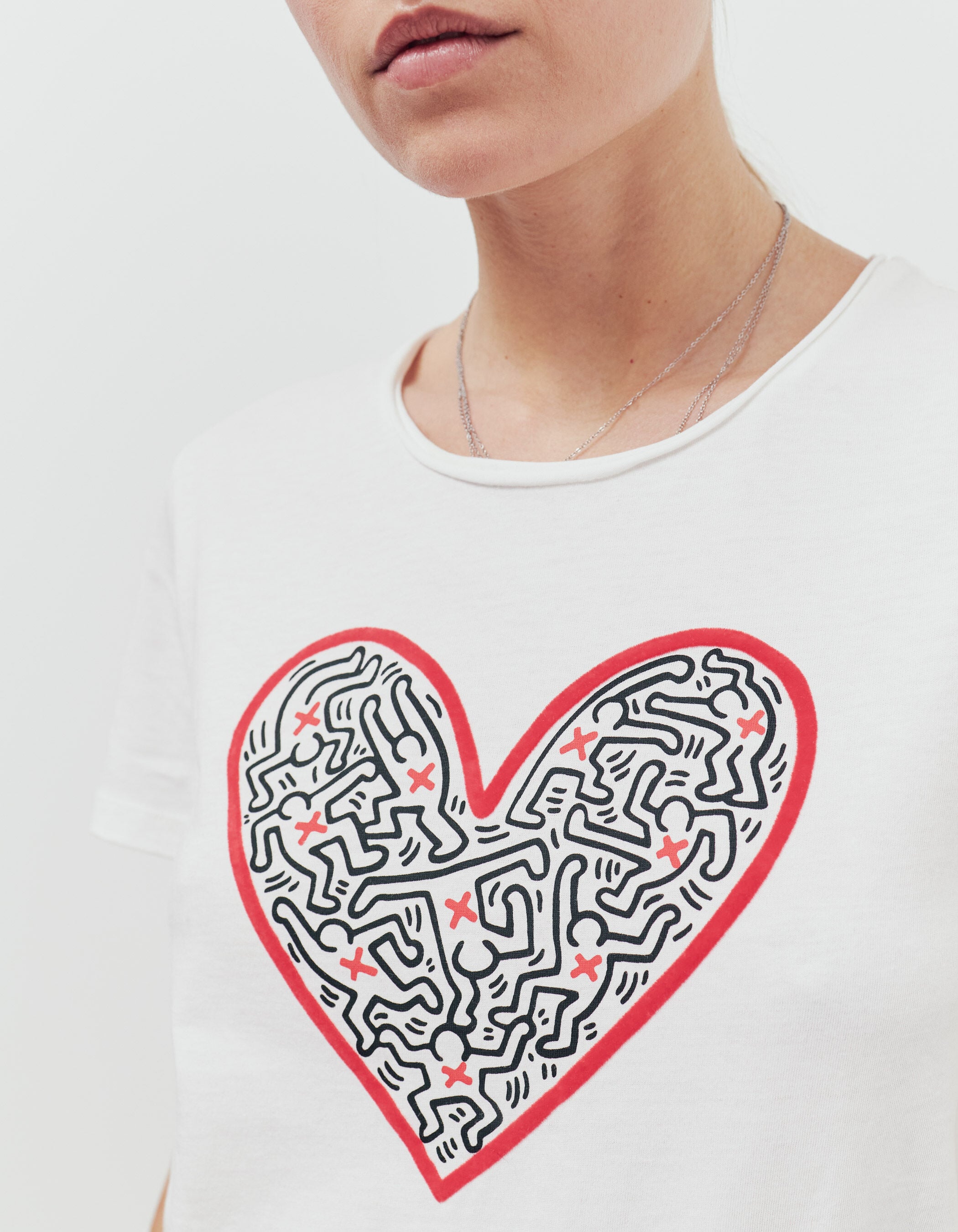 KEITH HARING x IKKS T-shirt with heart
