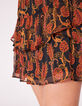 Jupe courte en voile imprimé fleur des sables femme-5
