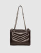 Clutch 1440 Reporter marrón cuero acolchado mujer-1