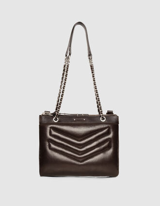 Sac 1440 Reporter marron cuir matelassé