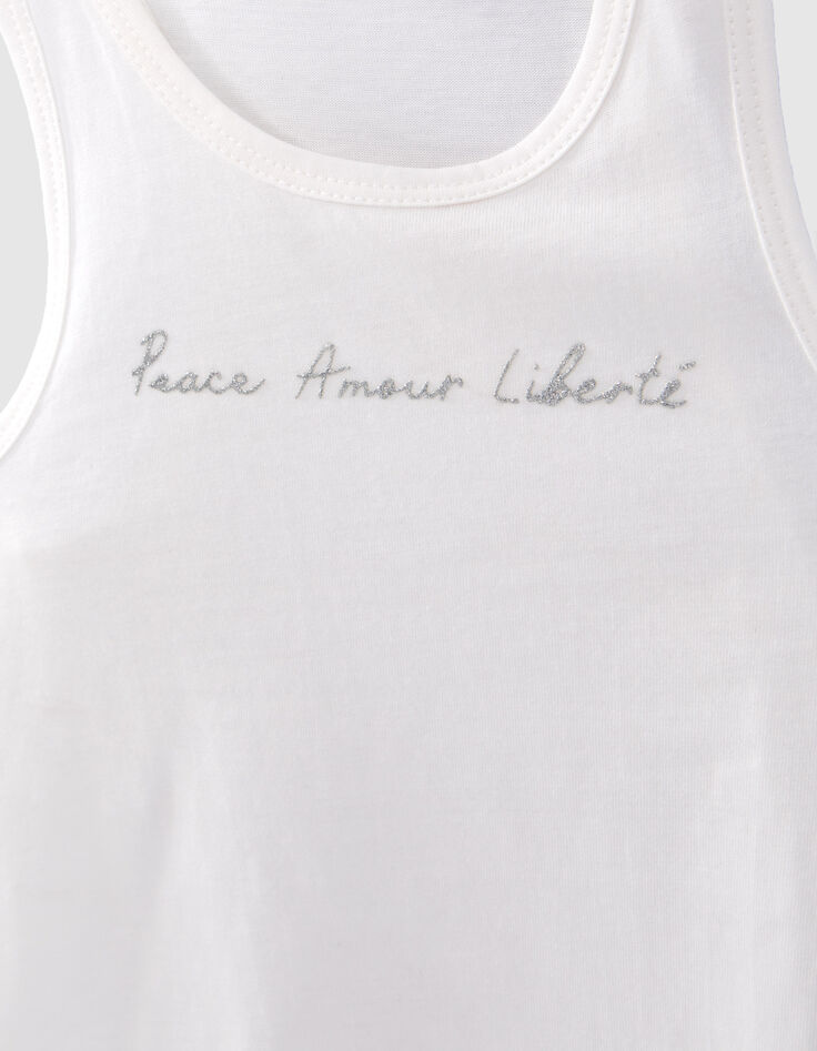 Girls’ 2-in-1 neon-pink T-shirt and white vest top-6