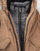 Parka camel fourrée à capuche bébé garçon-5