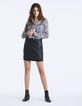 Chemise en voile imprimé python métallisé femme-5