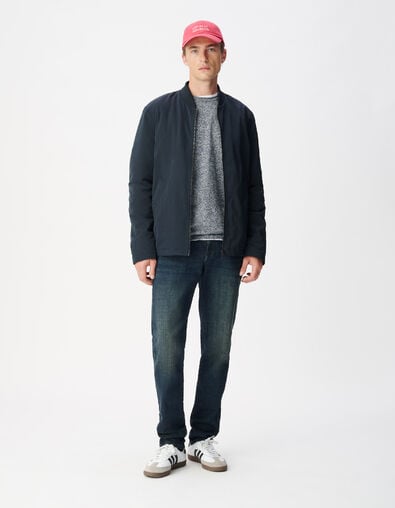 Blouson marine parementure et capuche amovibles Homme - IKKS