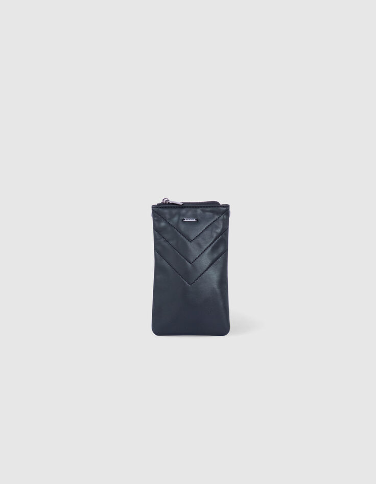 Girls’ black and Sherpa mixed fabric phone bag-5 Girls’ black and Sherpa mixed fabric phone bag-5