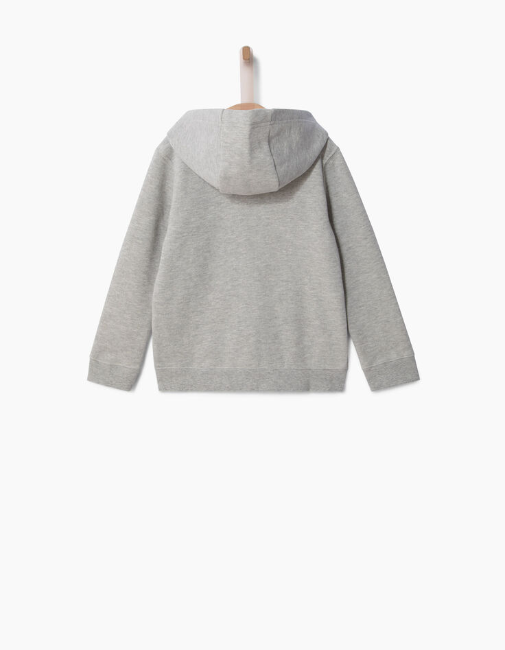 Boys’ zip-up grey cardigan-3