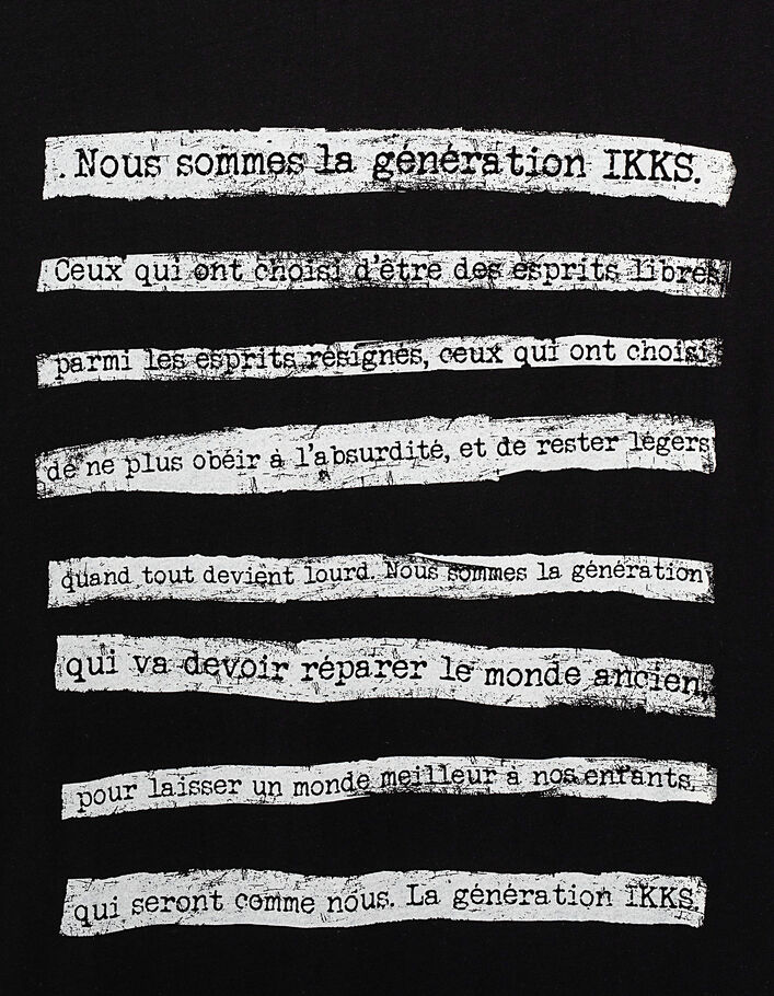 Zwart T-shirt Manifesto 1440 Leather Story Heren-4