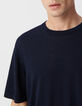 Men&rsquo;s navy pure wool knit T-shirt-4