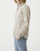 Aqua SLIM overhemd Libertystof gele bloemetjes Heren-4