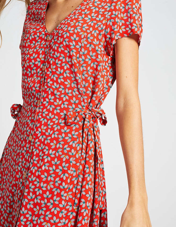 Robe pavot imprimée micro-fleurs I.Code-2