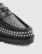 Damesschoenen zwart leer met stud decoratie-4 Damesschoenen zwart leer met stud decoratie-4