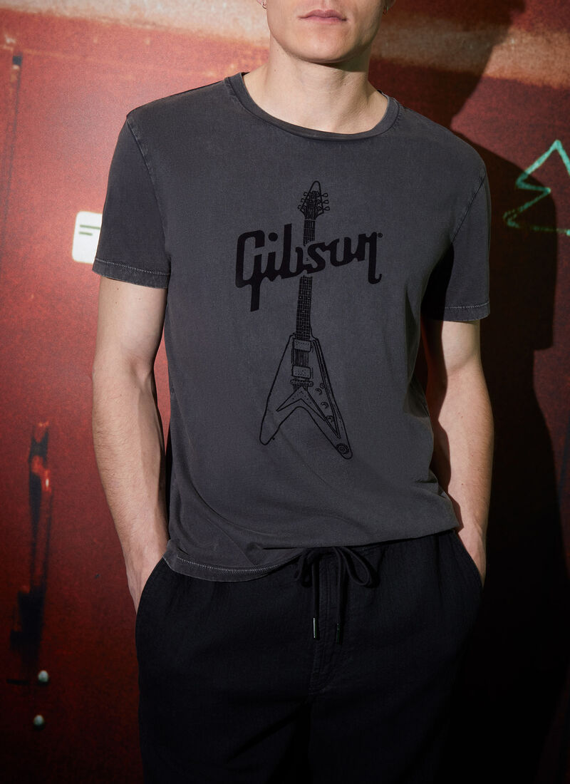 T-Shirt Vintage Homme - Design Guitare & Woodstock - Look Hippie Et Rock Des Années 70