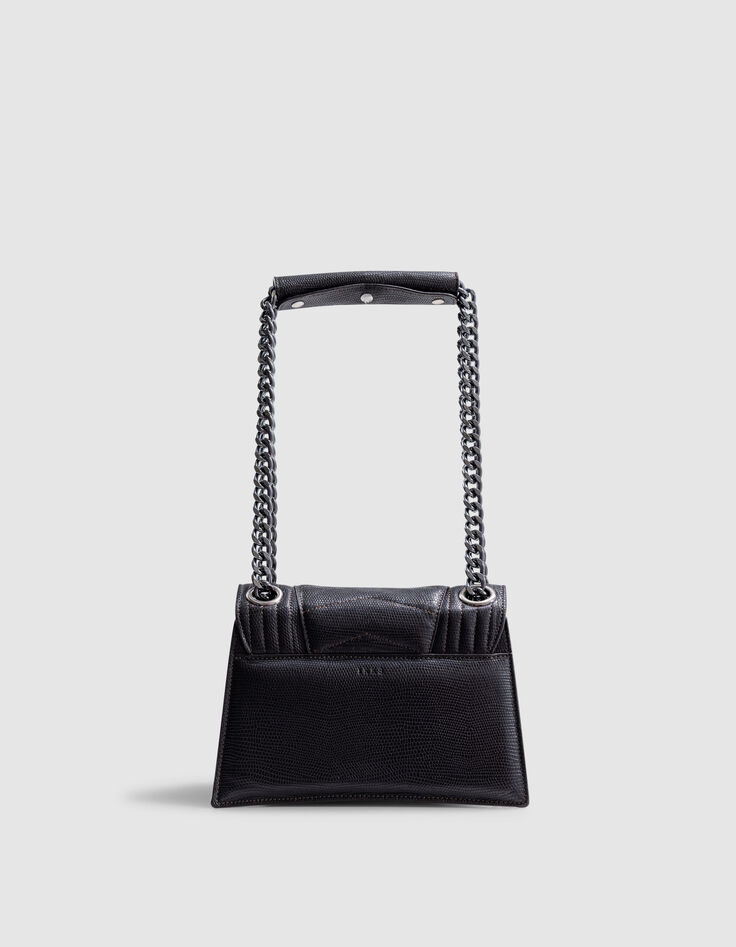 Bolso THE 1. ITALY cuero repujado choco Talla S para mujer-3
