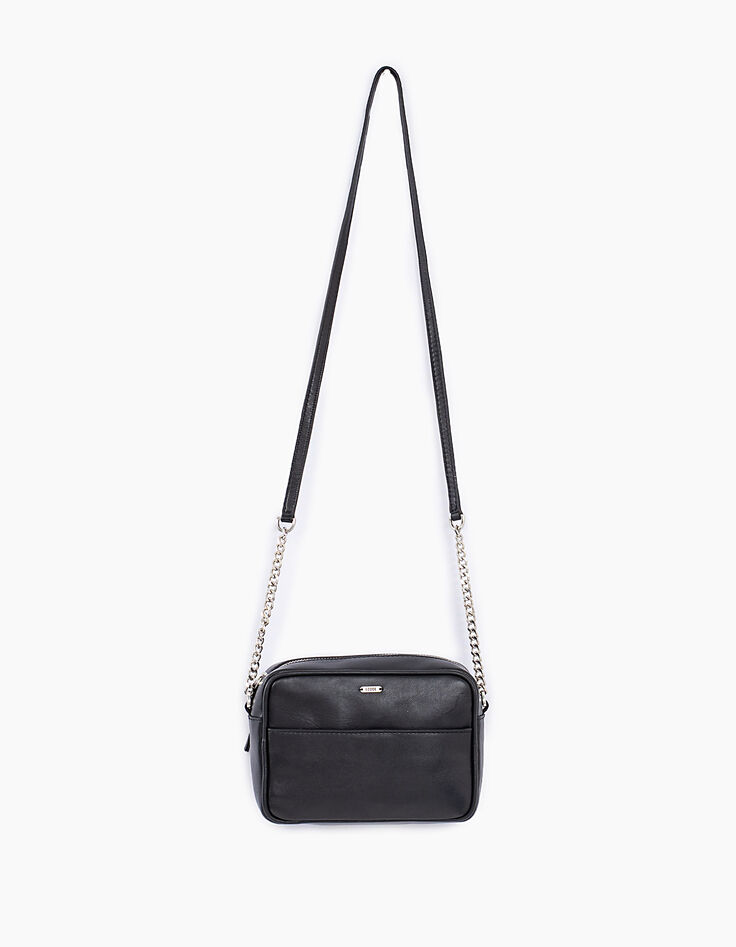 I.Code black fawn print leather bag-6
