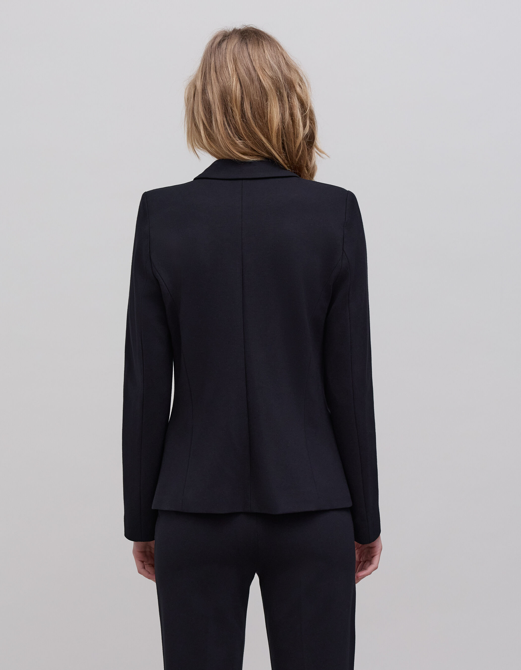 Veste de costume noire en maille Femme IKKS