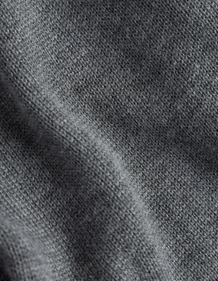 Grijs gebreid vest omkeerbaar voor/achter Dames-8