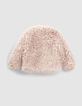 Chaqueta beige bimaterial niña-3