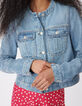 Veste en jean bleu col rond Femme-6