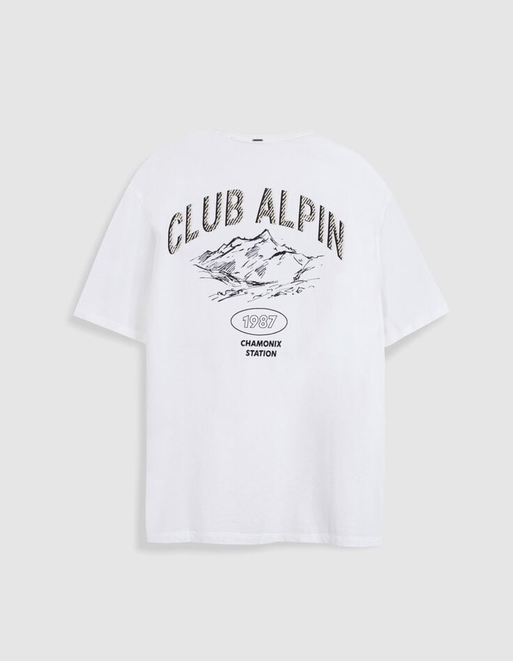 T-shirt blanc visuel montagne ABSOLUTE DRY Homme-2