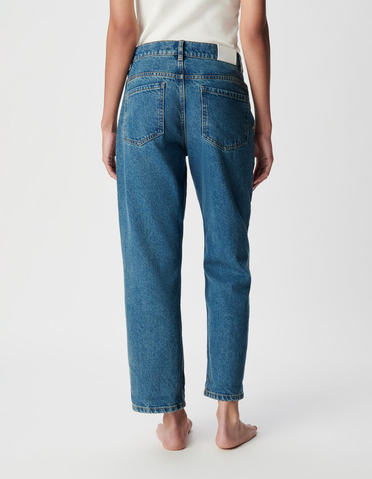 Blue cropped boyfriend jeans Charlotte Women-4