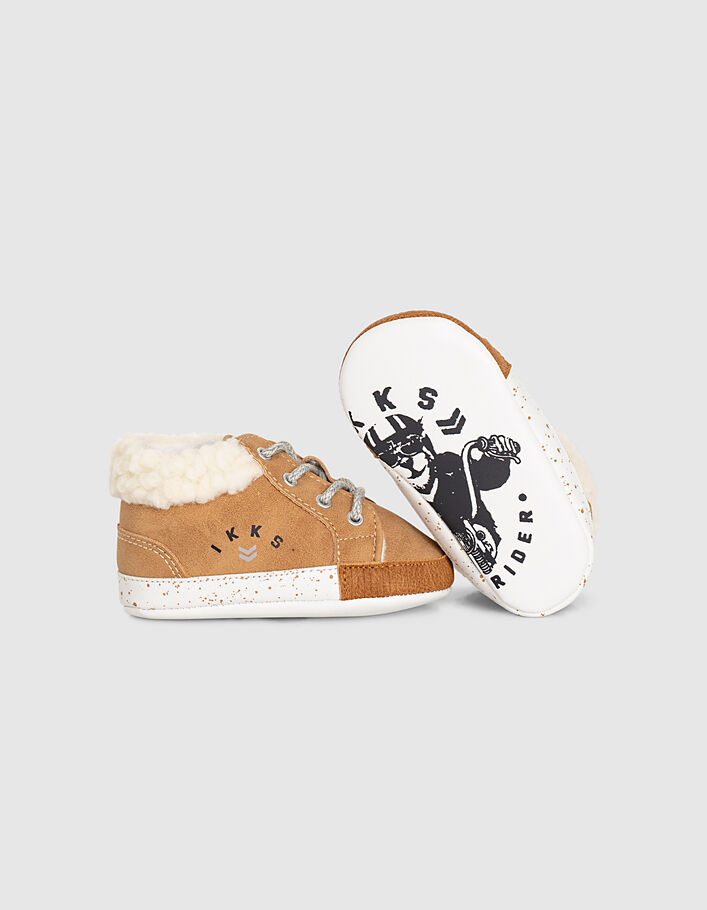 Sneakers mit Stickerei und Sherpafleece für Babyjungen  - IKKS