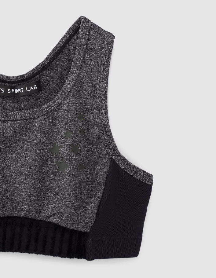 2-in-1 wit T-shirt en grijze bustier meisjes-7
