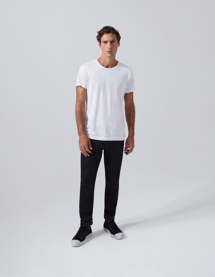 T-shirt blanc coton modal Homme-5