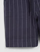 Boys' navy knit pinstriped Bermuda shorts-5